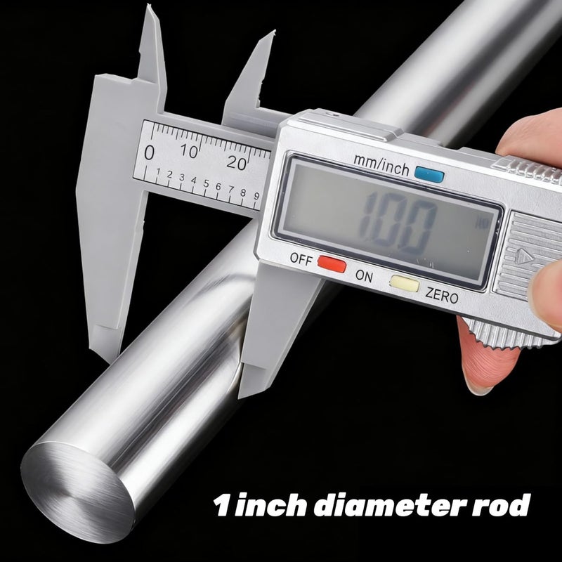 Tlence 2 Pack 1 Inch Diameter Round Aluminum Rod, 13" Long 6061 Aluminum Bar, T6511 Extruded Lathe Bar Stock, Solid Metal Material for Industrial, DIY Craft - Image 3
